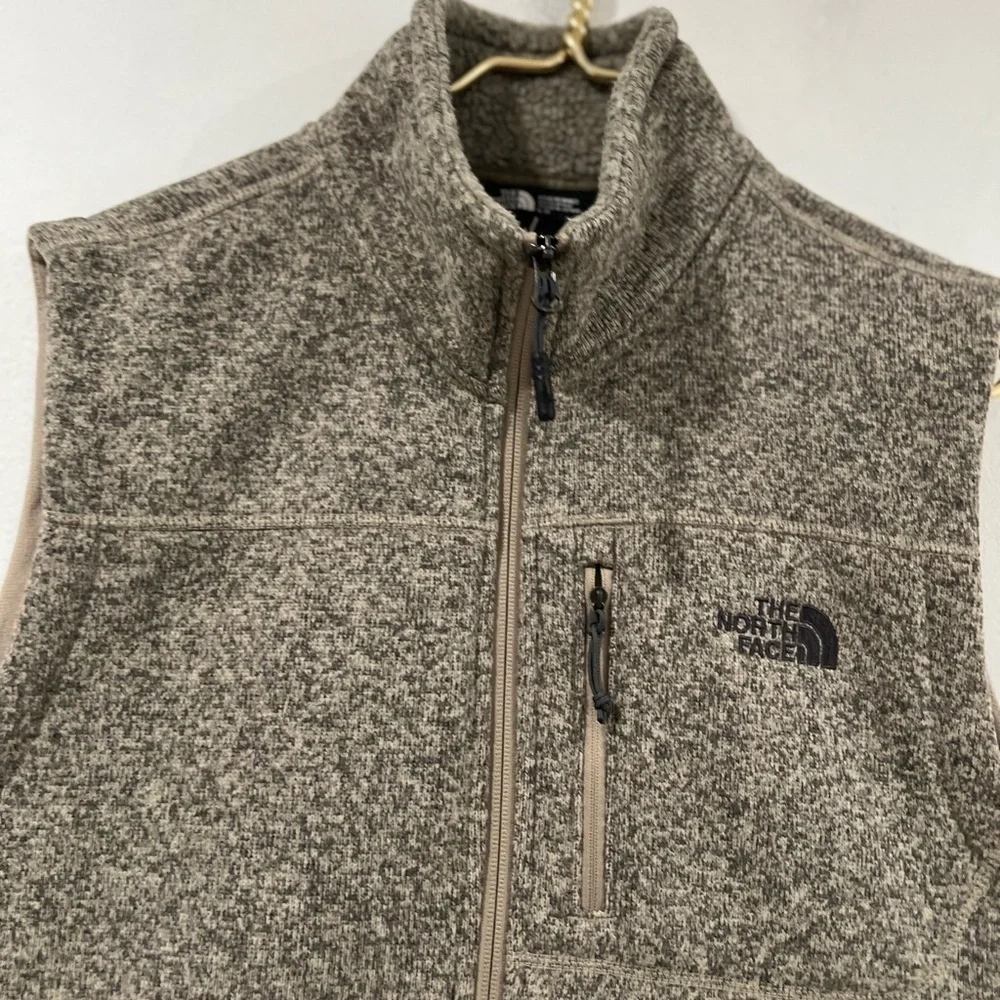 The North Face Brown Fleece Vest NWOT Men's Tsillan Knit Full Zip Vest